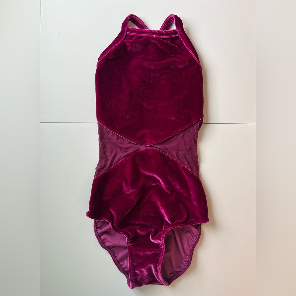 Five Dancewear Fuschia Velvet Leotard